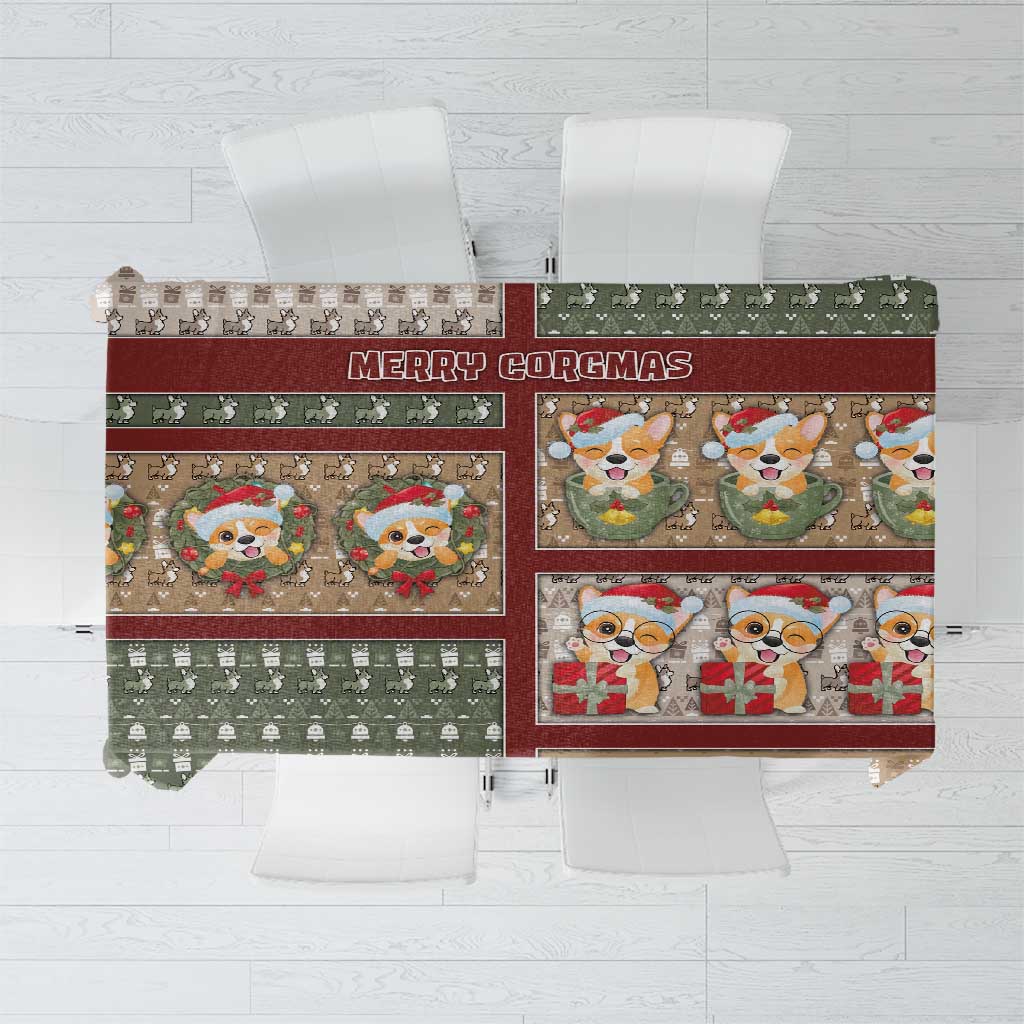 Corgi Christmas Tablecloth Merry Corgmas - Wonder Print Shop