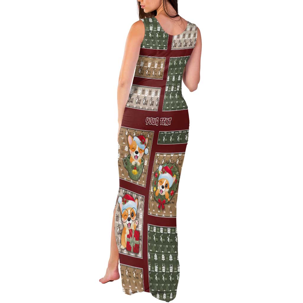Personalized Corgi Christmas Tank Maxi Dress Merry Corgmas - Wonder Print Shop