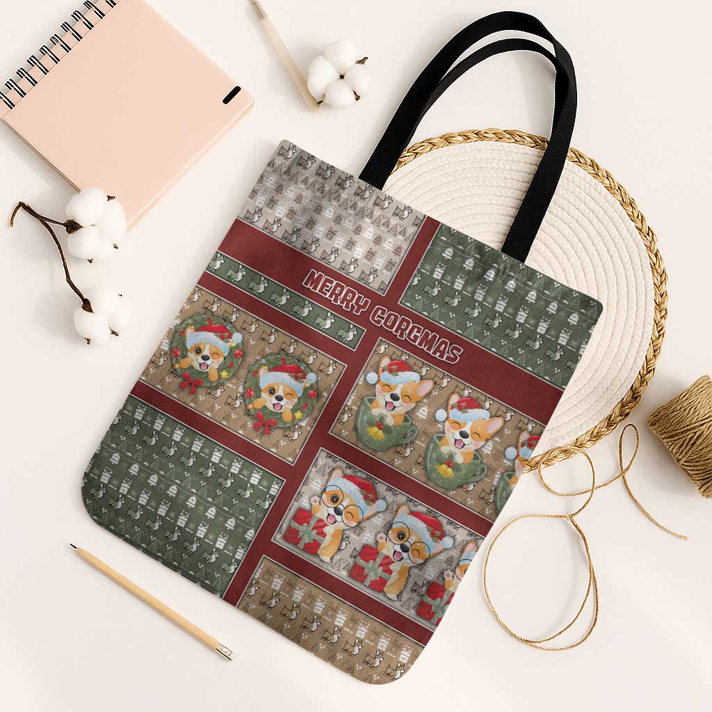 Corgi Christmas Tote Bag Merry Corgmas - Wonder Print Shop