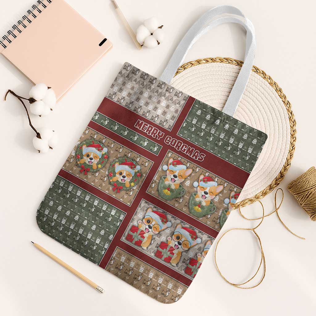 Corgi Christmas Tote Bag Merry Corgmas - Wonder Print Shop