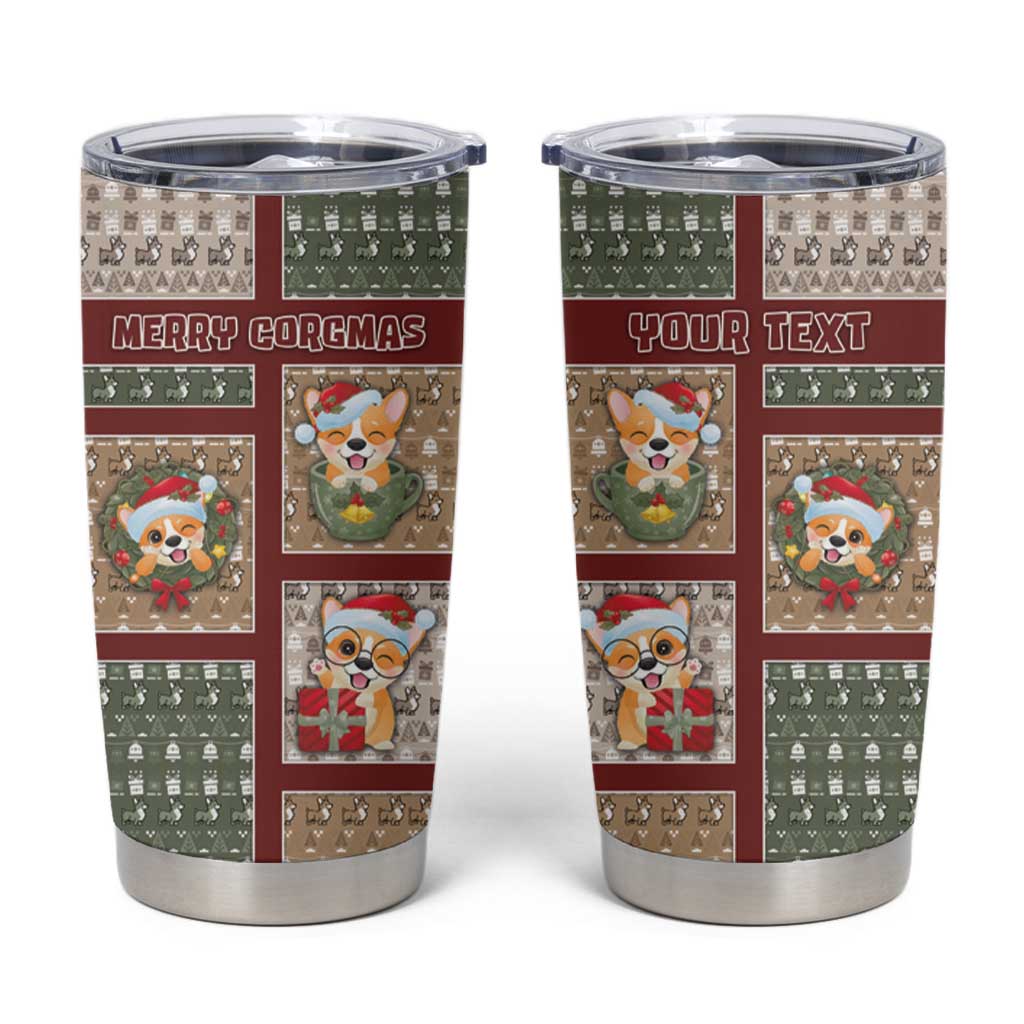 Personalized Corgi Christmas Tumbler Cup Merry Corgmas - Wonder Print Shop