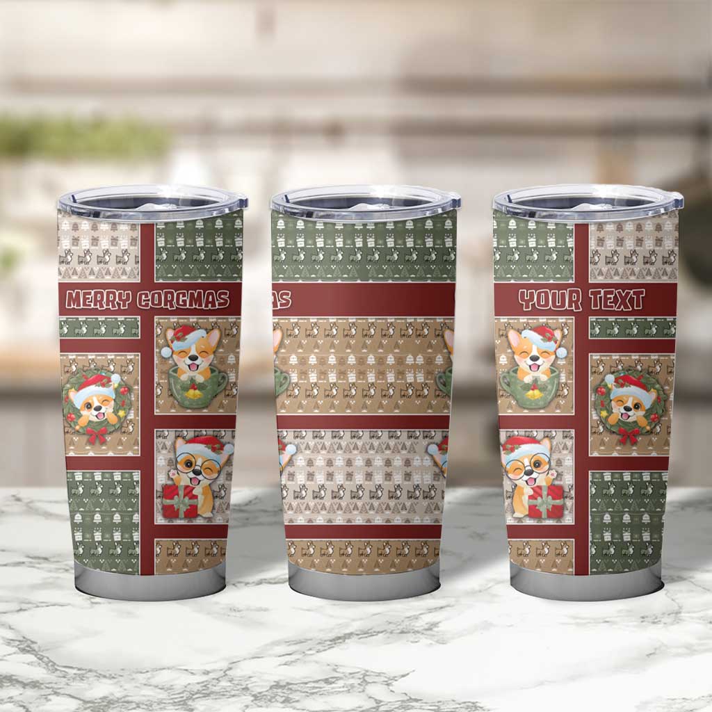 Personalized Corgi Christmas Tumbler Cup Merry Corgmas - Wonder Print Shop