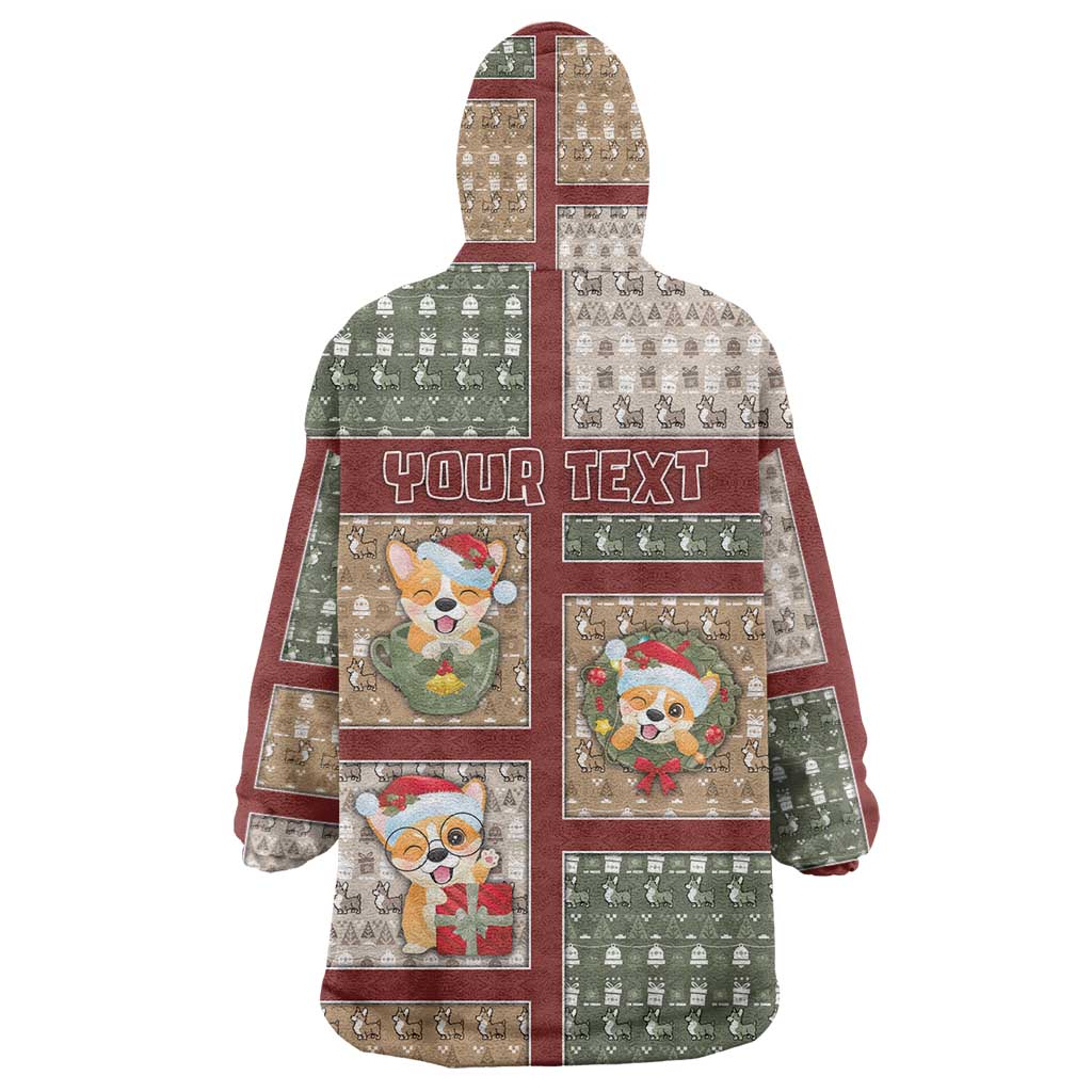Personalized Corgi Christmas Wearable Blanket Hoodie Merry Corgmas - Wonder Print Shop