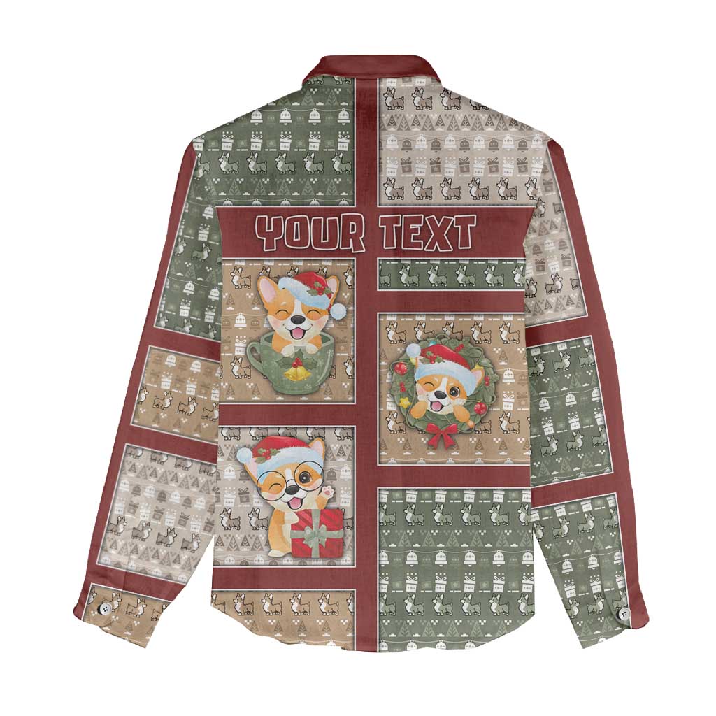 Personalized Corgi Christmas Women Casual Shirt Merry Corgmas - Wonder Print Shop