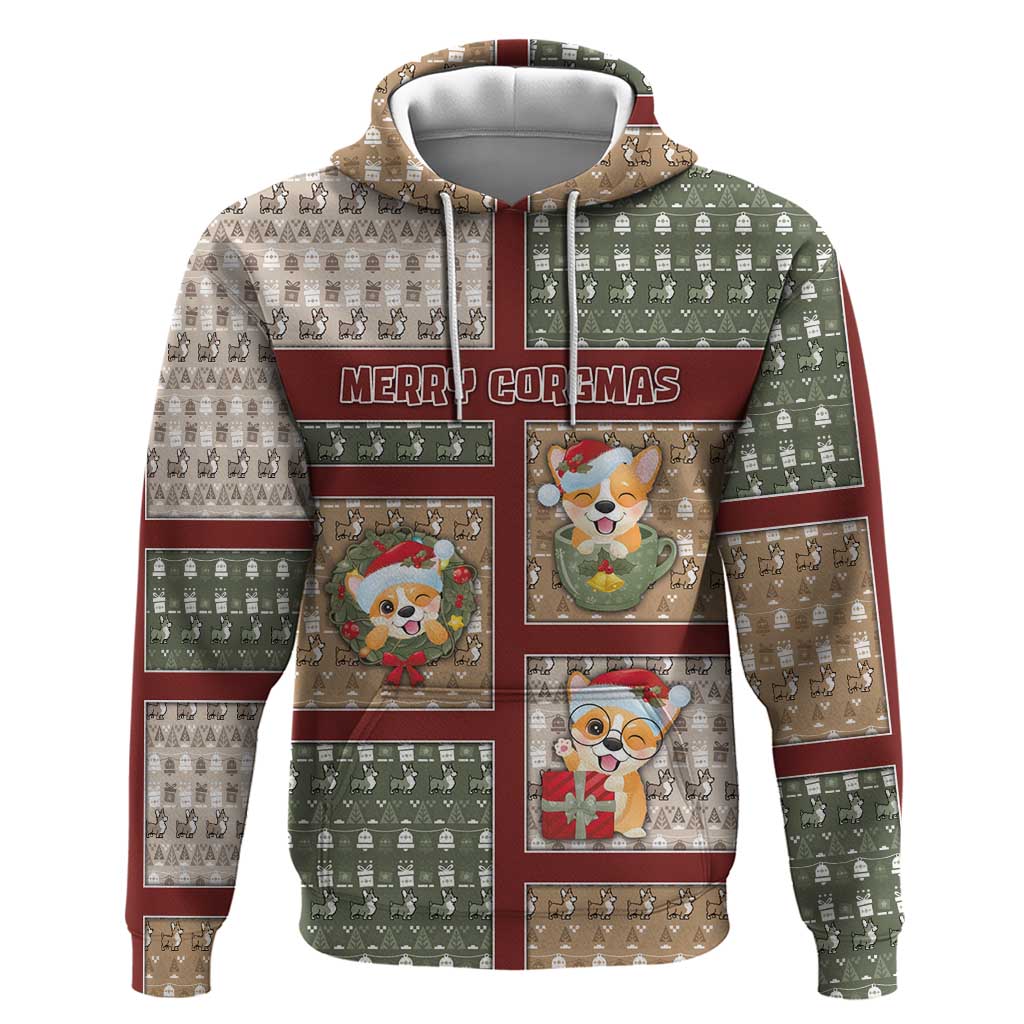 Personalized Corgi Christmas Zip Hoodie Merry Corgmas - Wonder Print Shop
