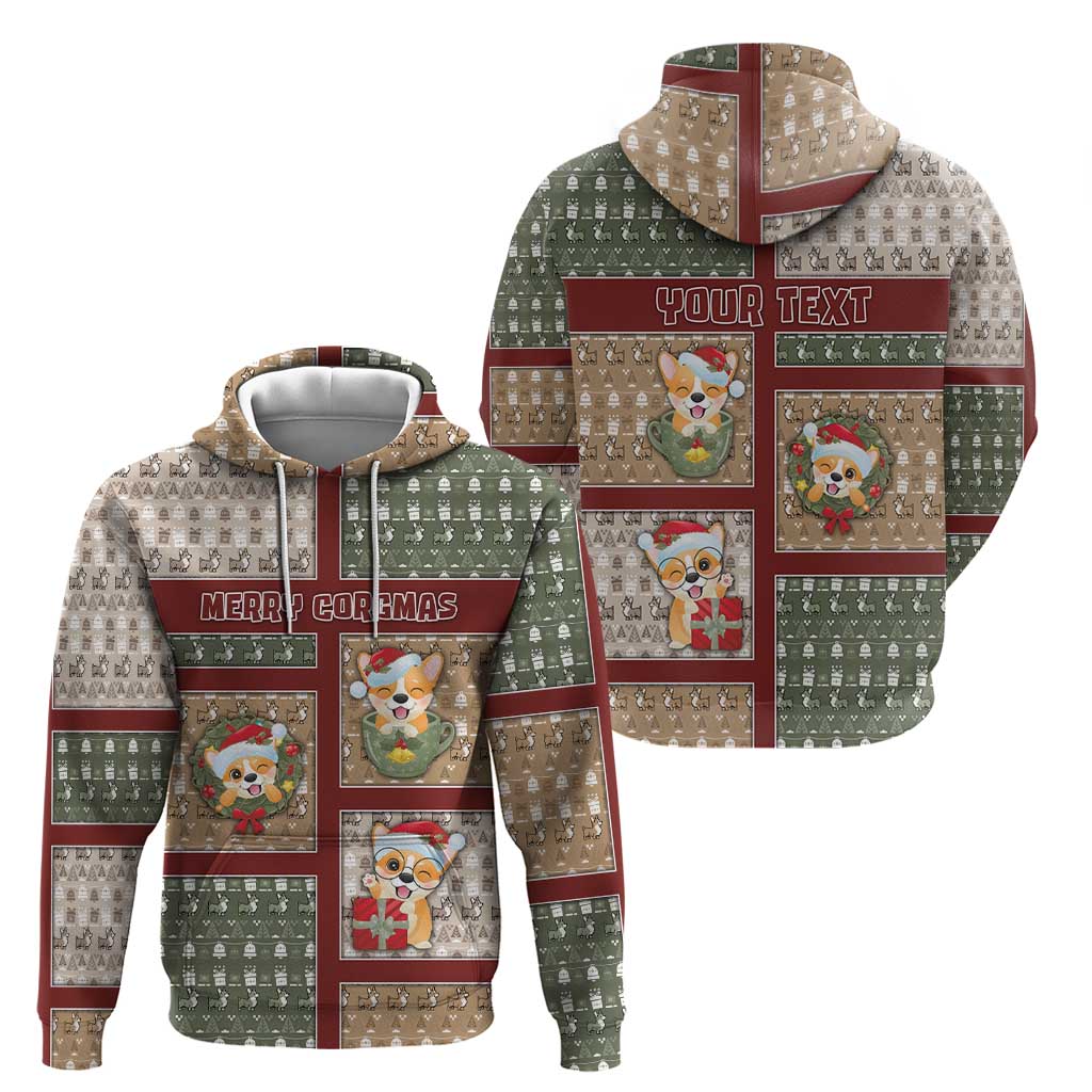 Personalized Corgi Christmas Zip Hoodie Merry Corgmas - Wonder Print Shop