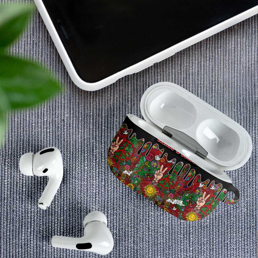Hippie Christmas AirPods Case Doodle Style - Wonder Print Shop