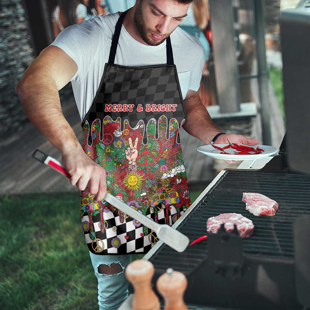 Hippie Christmas Apron Doodle Style - Wonder Print Shop