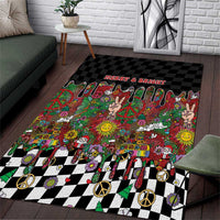 Hippie Christmas Area Rug Doodle Style - Wonder Print Shop