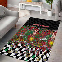 Hippie Christmas Area Rug Doodle Style - Wonder Print Shop