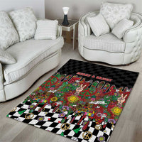 Hippie Christmas Area Rug Doodle Style - Wonder Print Shop