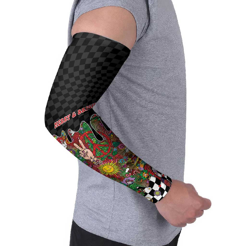 Hippie Christmas Arm Sleeves Doodle Style - Wonder Print Shop