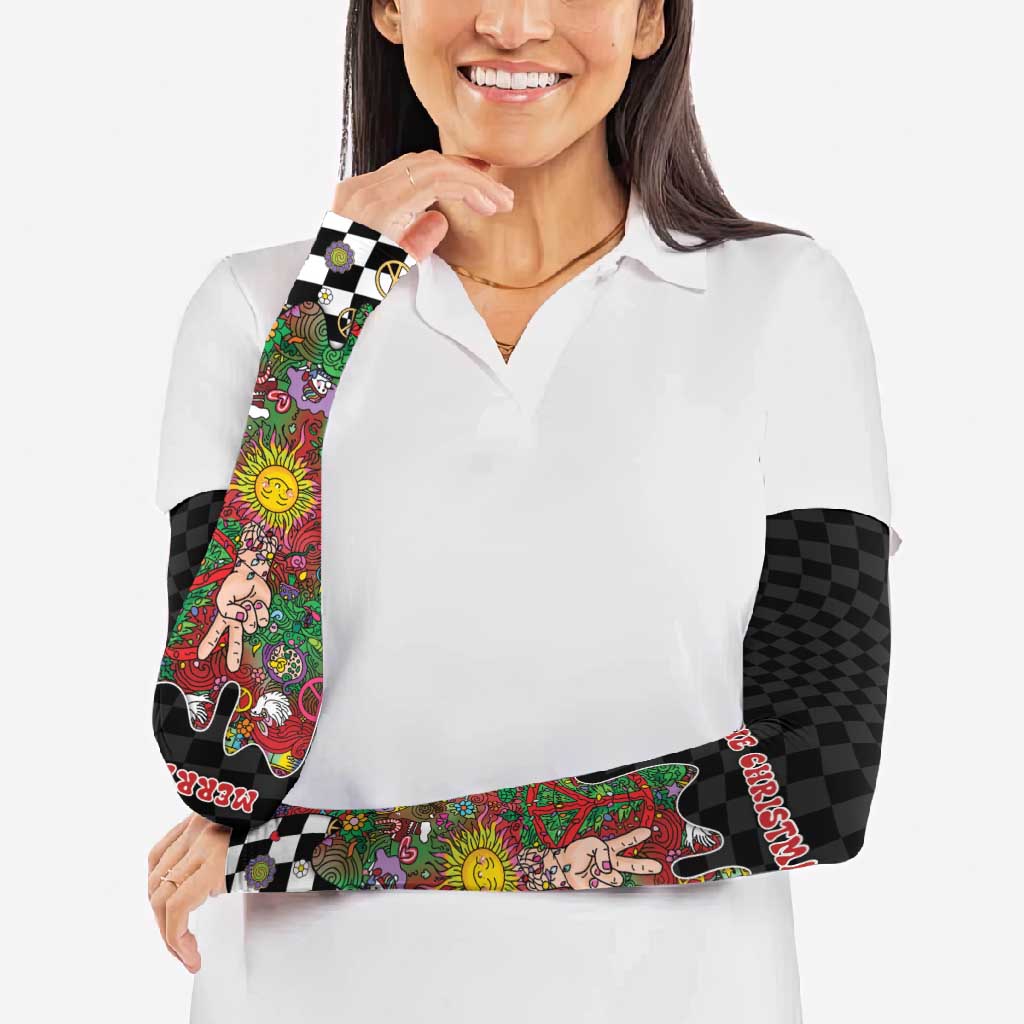 Hippie Christmas Arm Sleeves Doodle Style - Wonder Print Shop