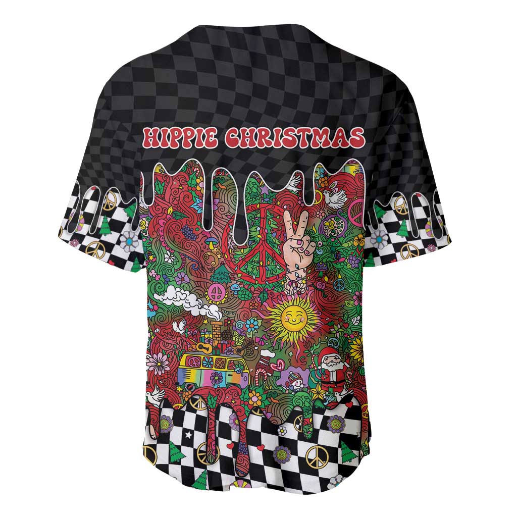 Hippie Christmas Baseball Jersey Doodle Style - Wonder Print Shop