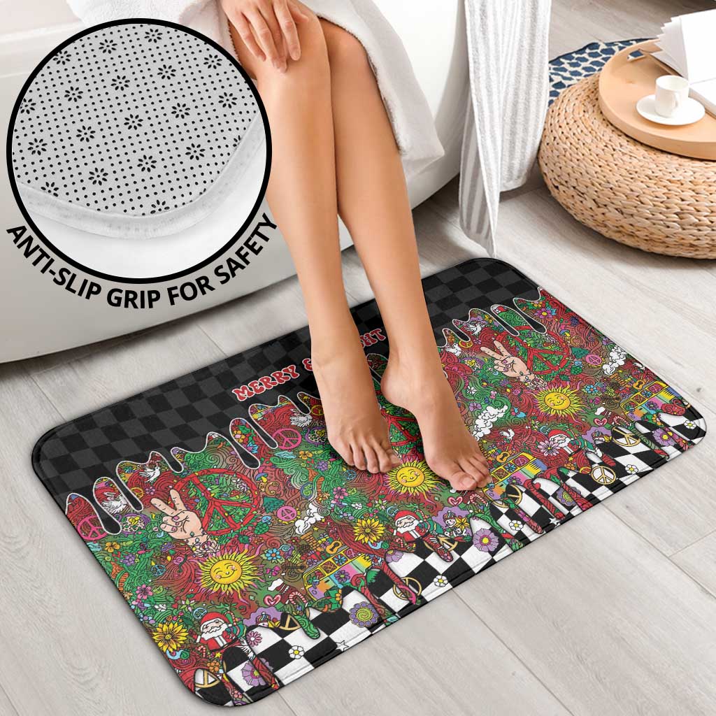 Hippie Christmas Bathroom Set Doodle Style - Wonder Print Shop