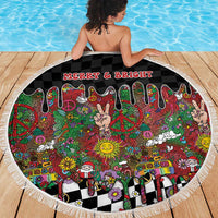 Hippie Christmas Beach Blanket Doodle Style - Wonder Print Shop
