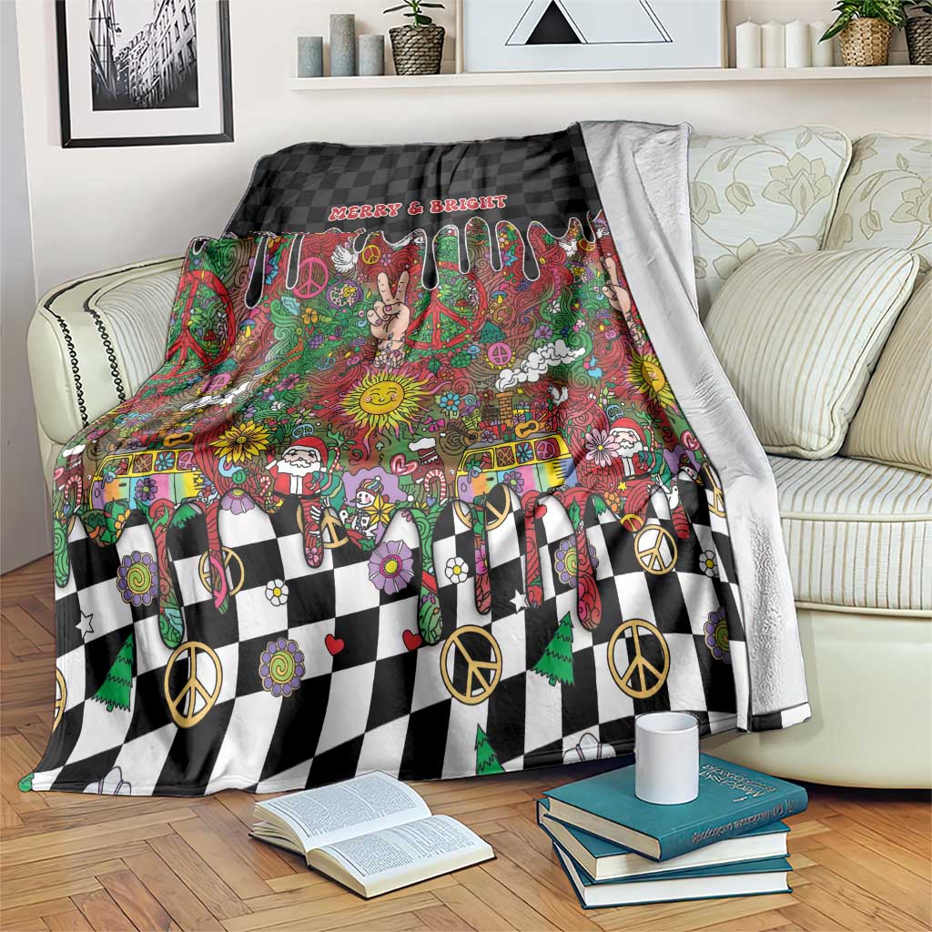 Hippie Christmas Blanket Doodle Style - Wonder Print Shop