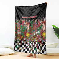 Hippie Christmas Blanket Doodle Style - Wonder Print Shop