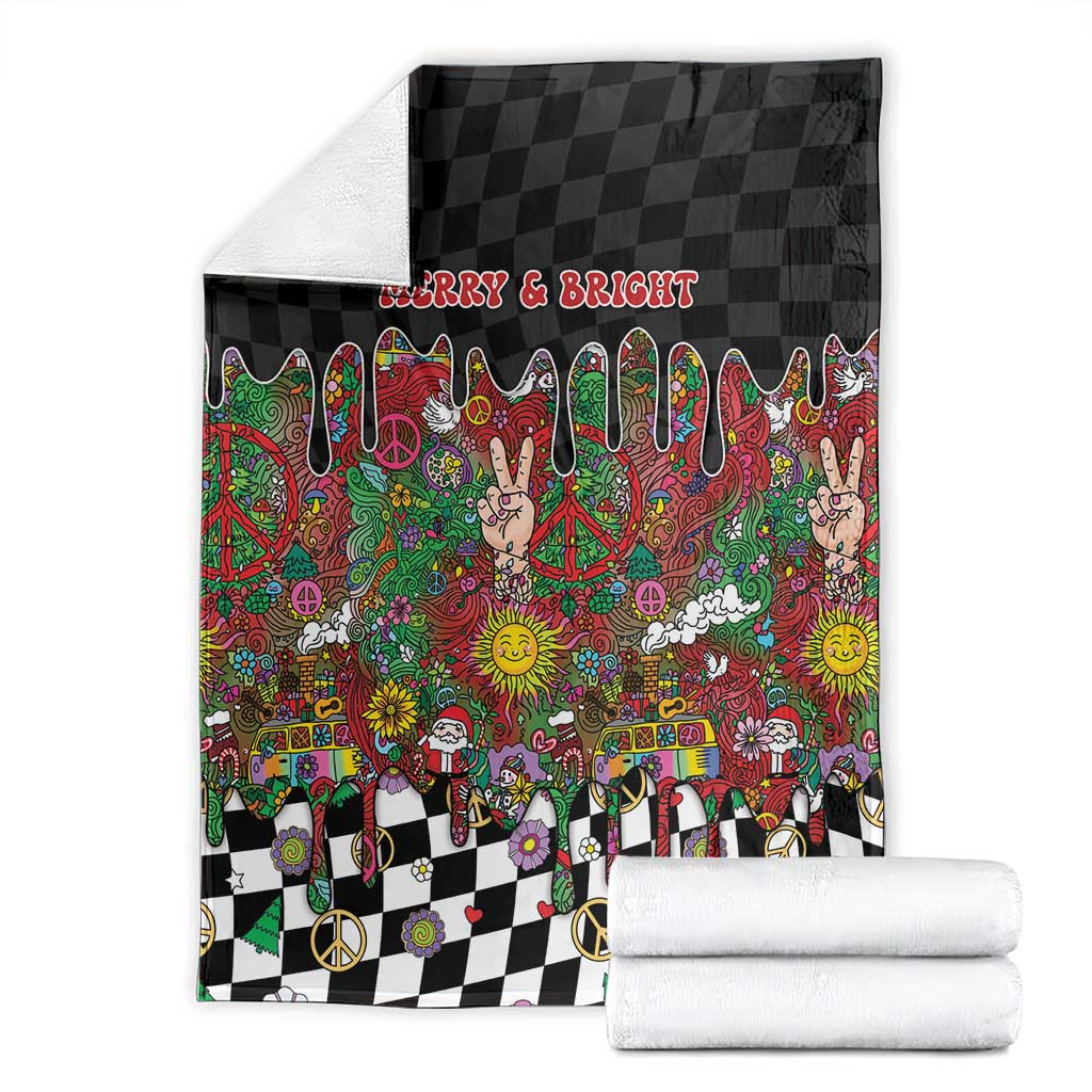 Hippie Christmas Blanket Doodle Style - Wonder Print Shop