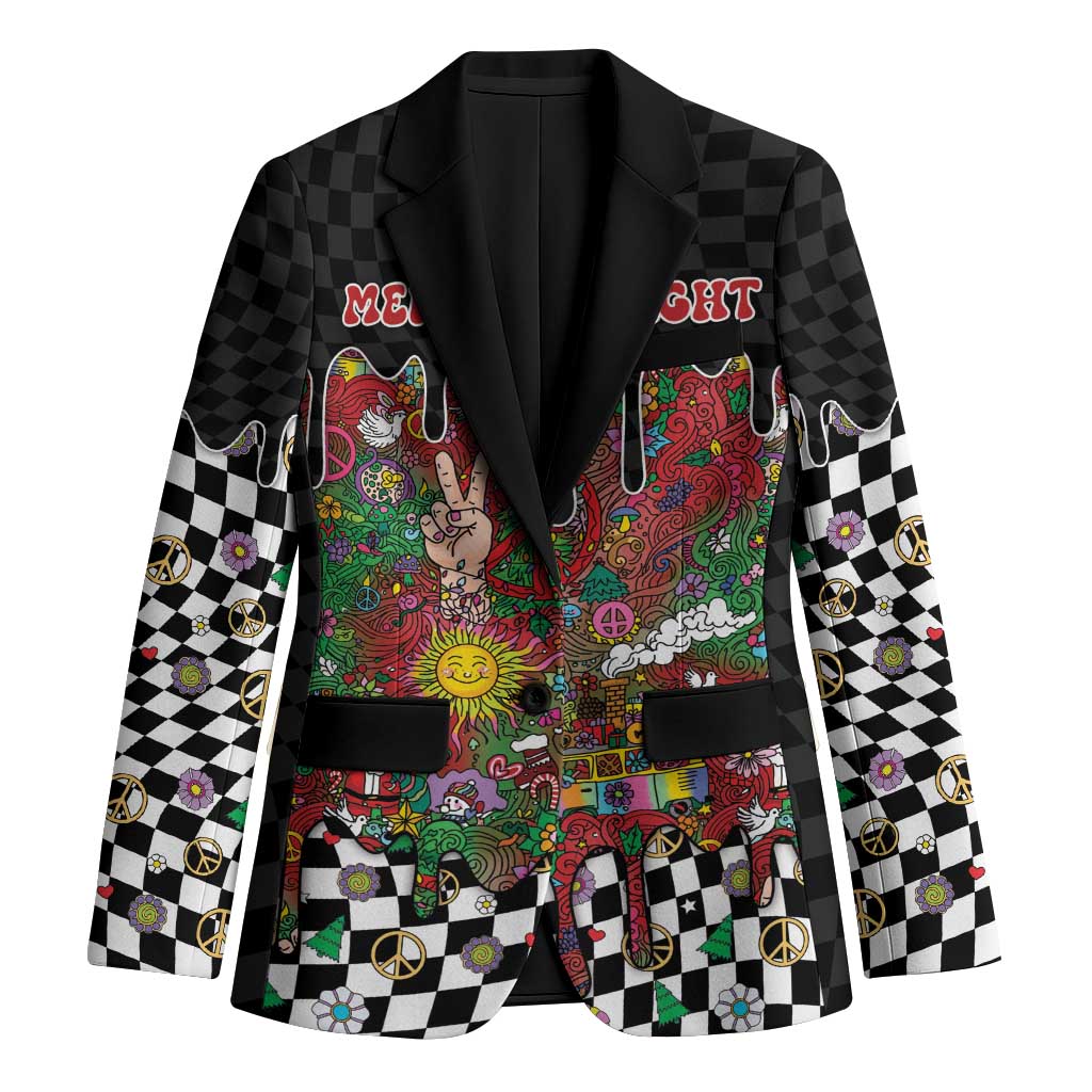 Hippie Christmas Blazer Doodle Style - Wonder Print Shop