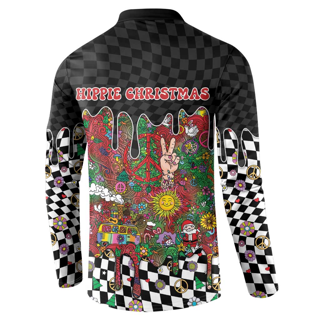 Hippie Christmas Button Sweatshirt Doodle Style - Wonder Print Shop