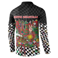 Hippie Christmas Button Sweatshirt Doodle Style - Wonder Print Shop