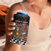Hippie Christmas 4 in 1 Can Cooler Tumbler Doodle Style - Wonder Print Shop