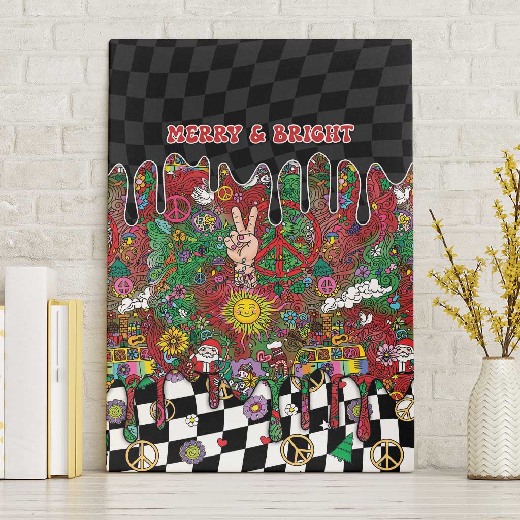 Hippie Christmas Canvas Wall Art Doodle Style - Wonder Print Shop