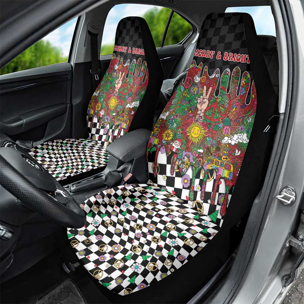 Hippie Christmas Car Seat Cover Doodle Style - Wonder Print Shop