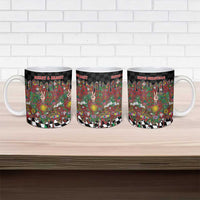 Hippie Christmas Ceramic Mug Doodle Style - Wonder Print Shop
