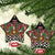 Hippie Christmas Ceramic Ornament Doodle Style - Wonder Print Shop