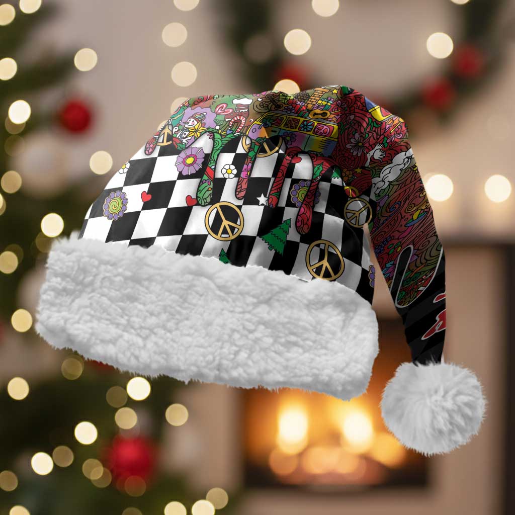Hippie Christmas Santa Hat Doodle Style - Wonder Print Shop