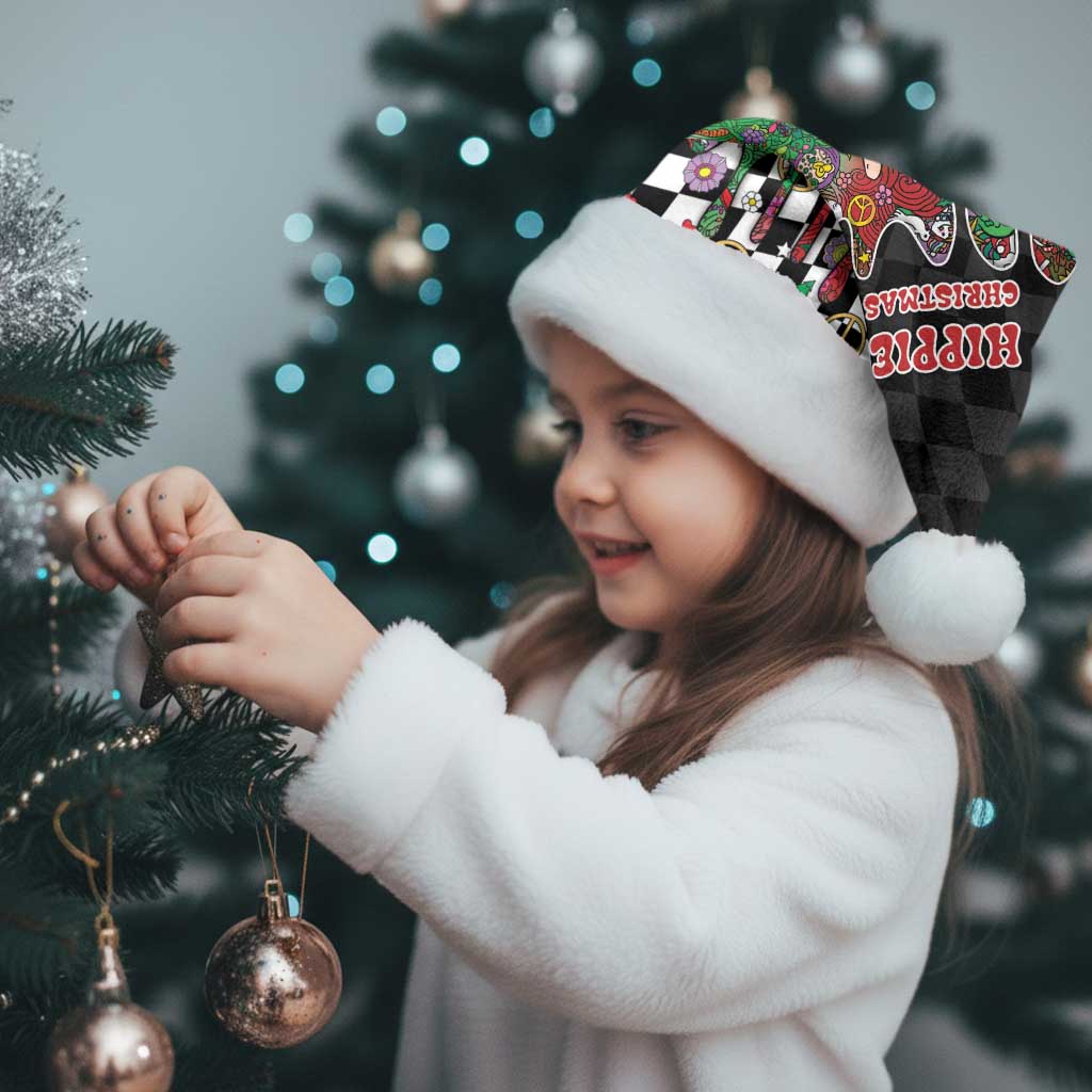 Hippie Christmas Santa Hat Doodle Style - Wonder Print Shop