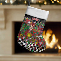 Hippie Christmas Stocking Doodle Style - Wonder Print Shop