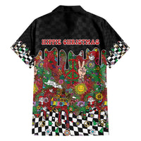 Hippie Christmas Family Matching Long Sleeve Bodycon Dress and Hawaiian Shirt Doodle Style - Wonder Print Shop