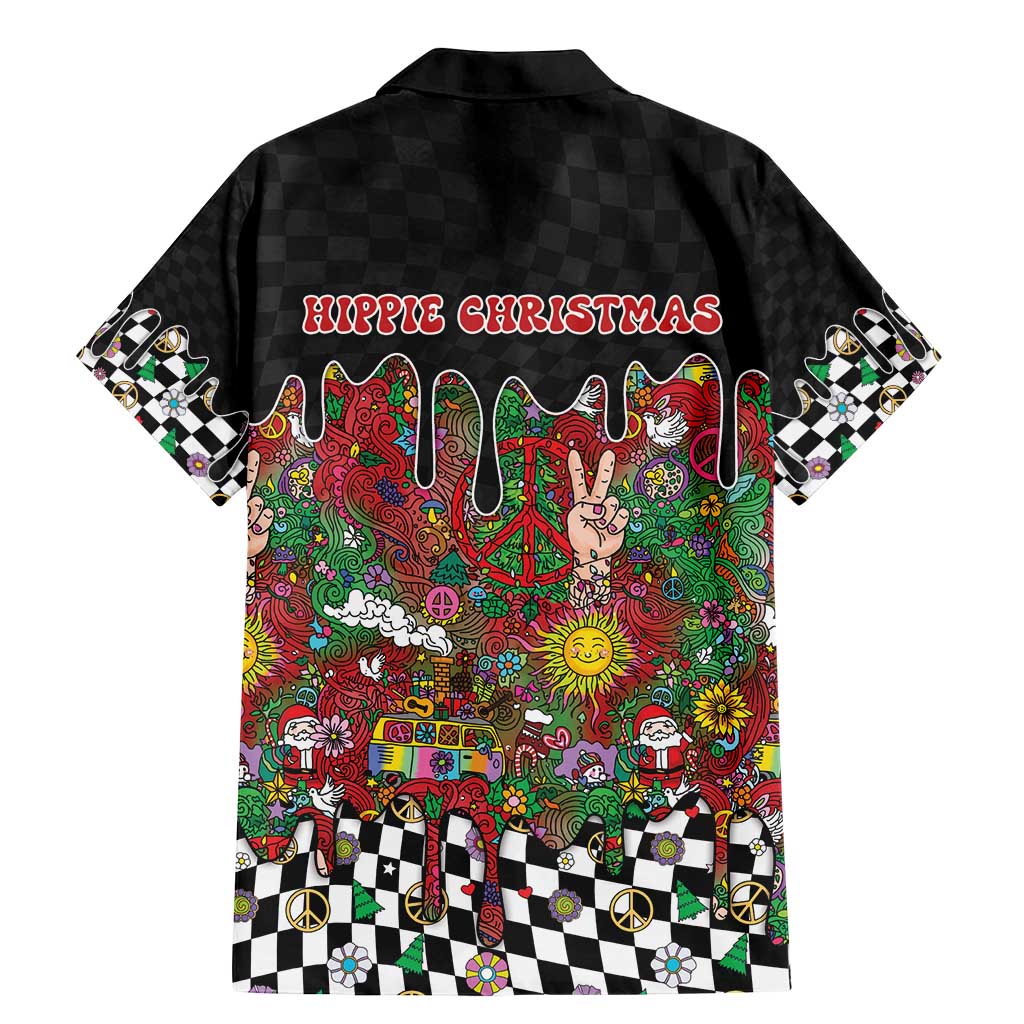 Hippie Christmas Family Matching Mermaid Dress and Hawaiian Shirt Doodle Style - Wonder Print Shop