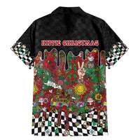 Hippie Christmas Family Matching Mermaid Dress and Hawaiian Shirt Doodle Style - Wonder Print Shop