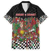 Hippie Christmas Family Matching Puletasi and Hawaiian Shirt Doodle Style - Wonder Print Shop