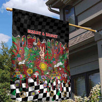 Hippie Christmas Garden Flag Doodle Style - Wonder Print Shop
