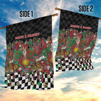 Hippie Christmas Garden Flag Doodle Style - Wonder Print Shop