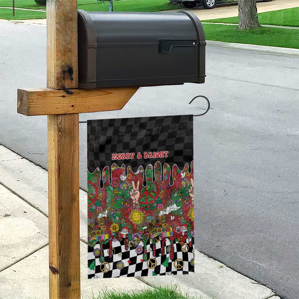 Hippie Christmas Garden Flag Doodle Style - Wonder Print Shop