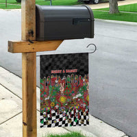 Hippie Christmas Garden Flag Doodle Style - Wonder Print Shop