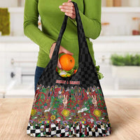 Hippie Christmas Grocery Bag Doodle Style - Wonder Print Shop