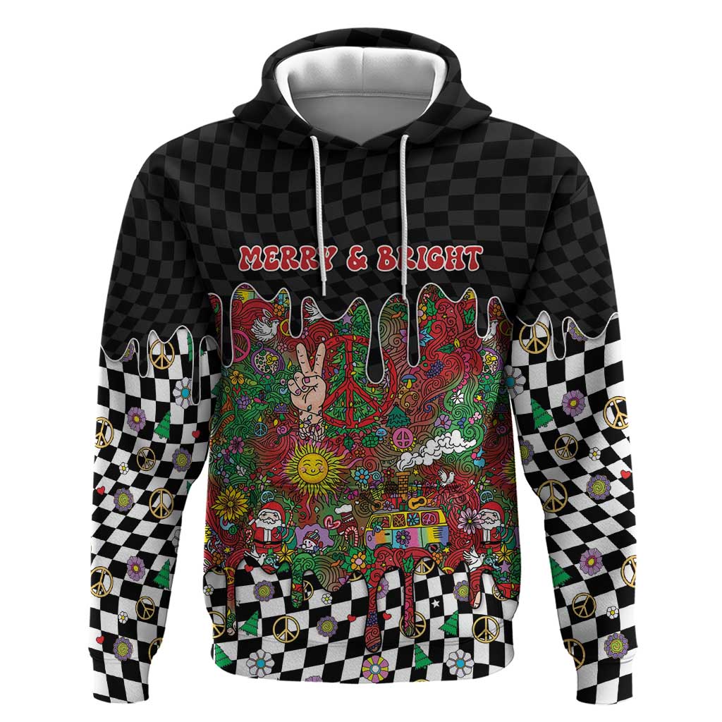 Hippie Christmas Hoodie Doodle Style - Wonder Print Shop