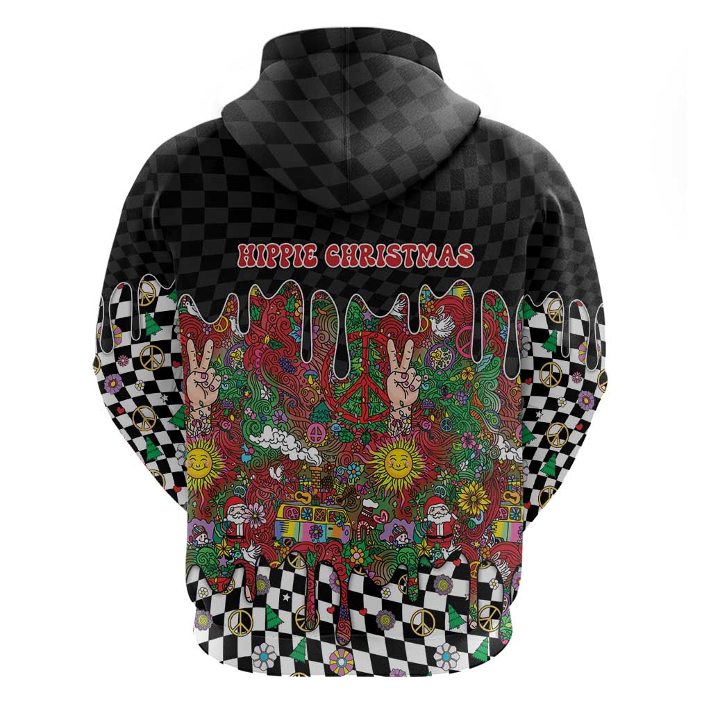 Hippie Christmas Hoodie Doodle Style - Wonder Print Shop