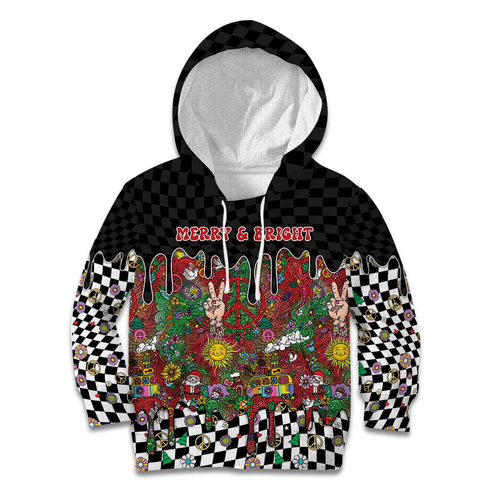 Hippie Christmas Kid Hoodie Doodle Style - Wonder Print Shop