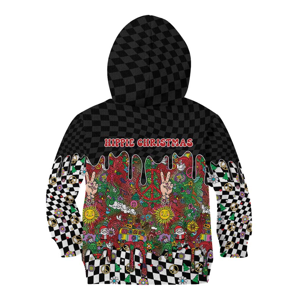 Hippie Christmas Kid Hoodie Doodle Style - Wonder Print Shop