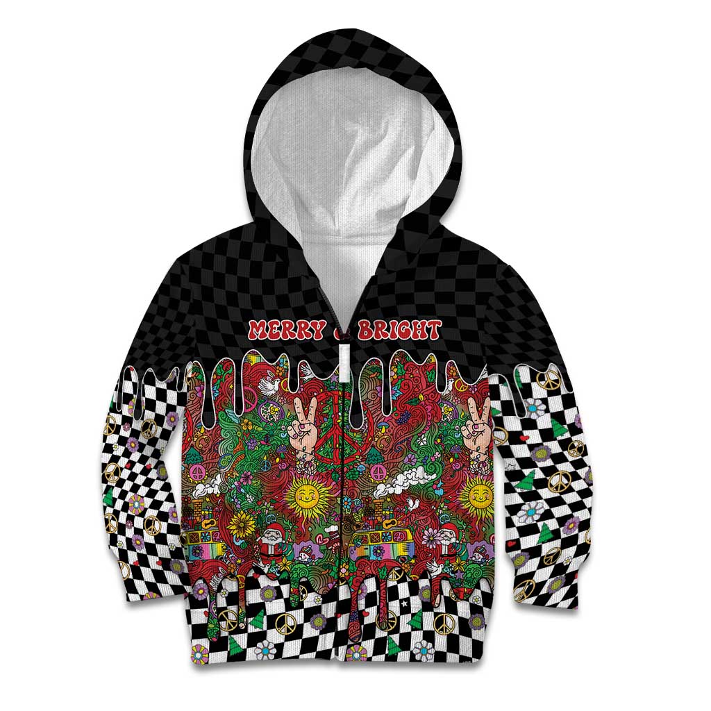 Hippie Christmas Kid Hoodie Doodle Style - Wonder Print Shop