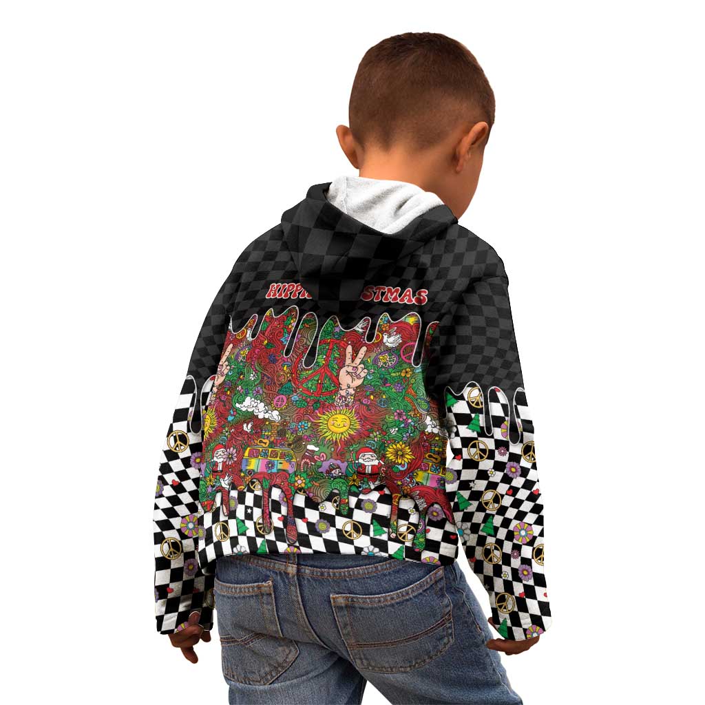 Hippie Christmas Kid Hoodie Doodle Style - Wonder Print Shop