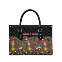 Hippie Christmas Leather Bag Doodle Style - Wonder Print Shop
